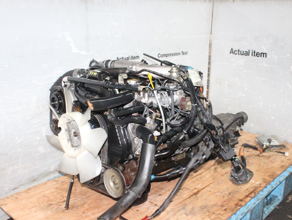 JDM 2L TOYOTA HILUX 4RUNER 2.4L EFI DIESEL TURBO ENGINE AUTOMATIC RWD TRANS ECU 2L-TE